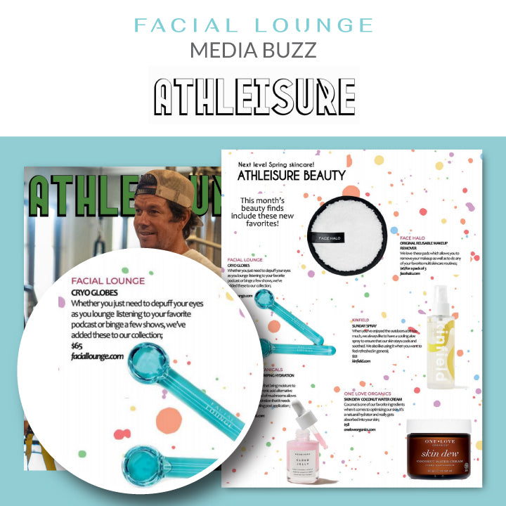 Athleisure Magazine Features Facial Lounge Cryo Globes